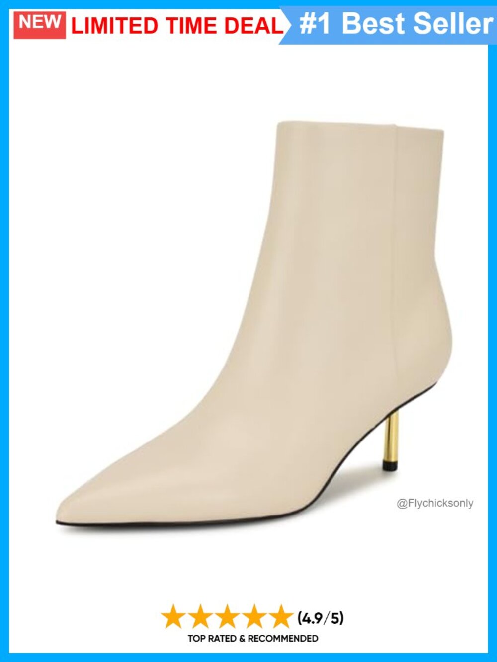 Nine West Hamesa Leather Ankle Booties Pointed Toe Stiletto Heel Dress Boots